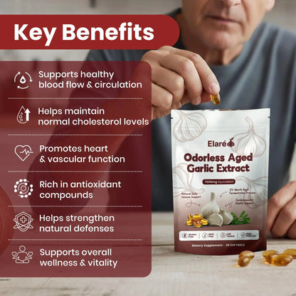 Elare Odorless Aged Garlic Extract Softgel